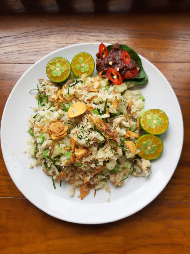 Keto Cauli Nasi Ulam (Herbal Rice Salad)