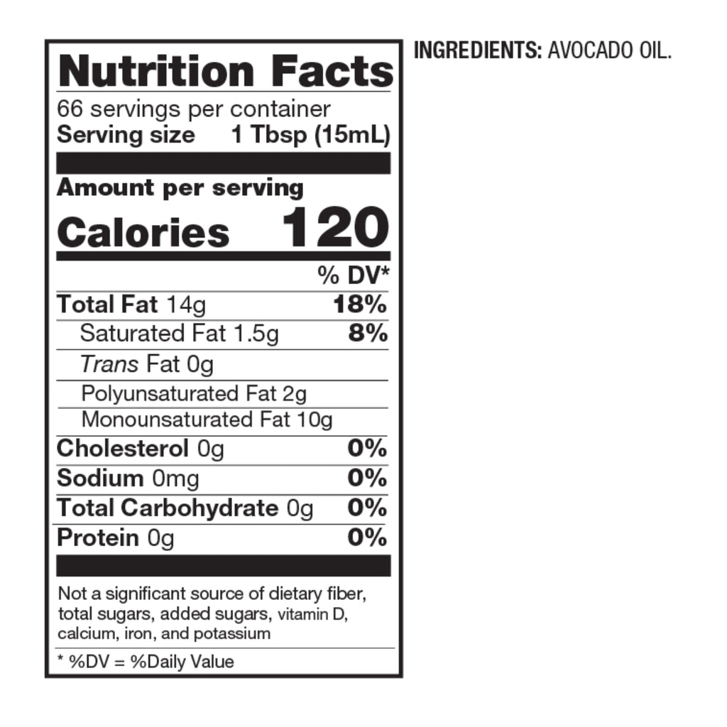 Better Body Foods Refined Avocado Oil (500mL)