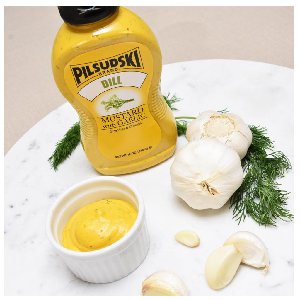 Pilsudski Dill Mustard with Garlic (340g)